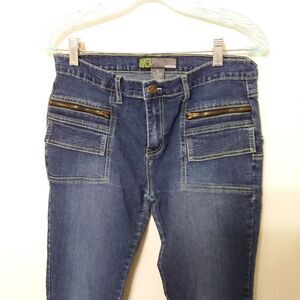 Vintage Neeso Jeans Size 13 Zip Front Pockets Angled Back Pockets Flare Leg